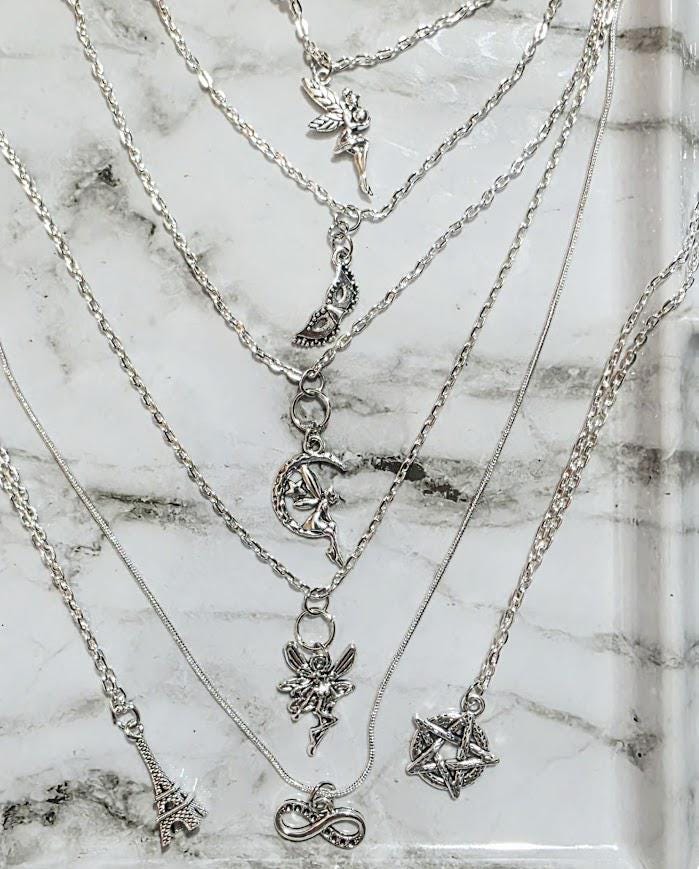 Charmed Necklace β Infinity & Lightning Bolt Pendants, Empowering Boho Jewelry, Unique Gift for Her, BoutiqueByCheryl