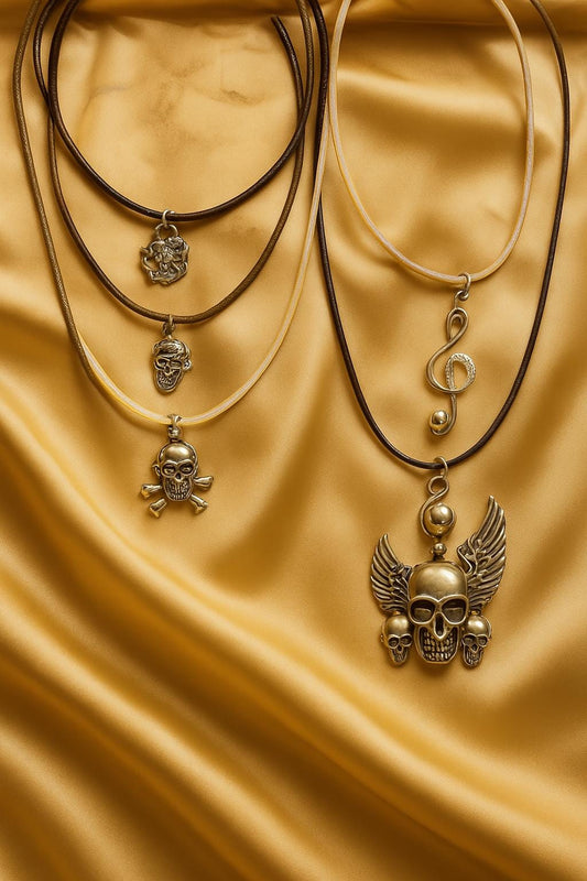 Rebel Spirit Leather Necklace – Silver Skull Pendant, Gothic Punk Jewelry, BoutiqueByCheryl Handmade Gift for Him or Her