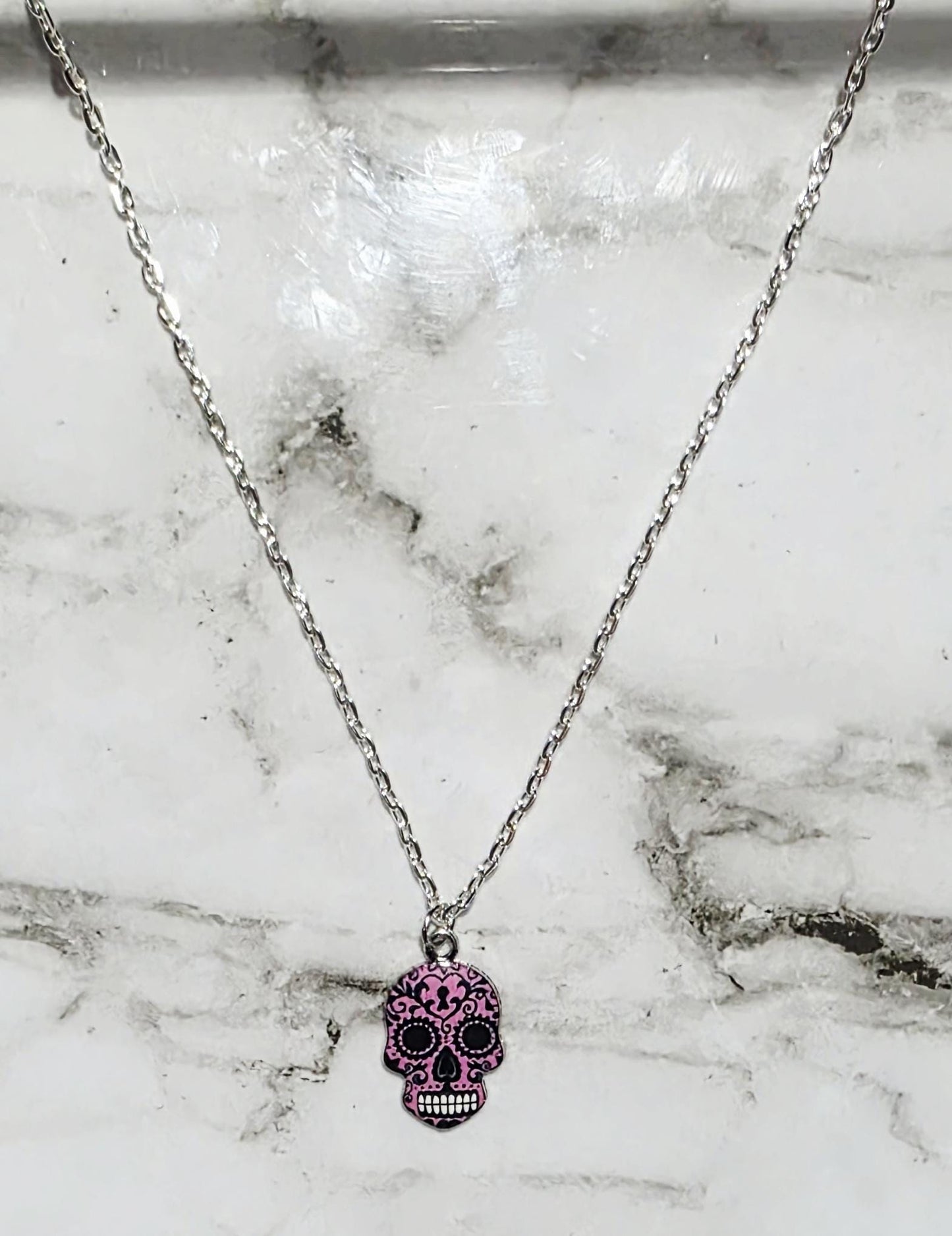 Soul Adorned: Sugar Skull Silver Necklaces