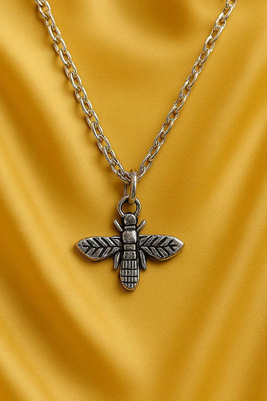 Sterling Silver Bee Necklace – Nature-Inspired Dainty Jewelry, Garden Lover Gift, BoutiqueByCheryl