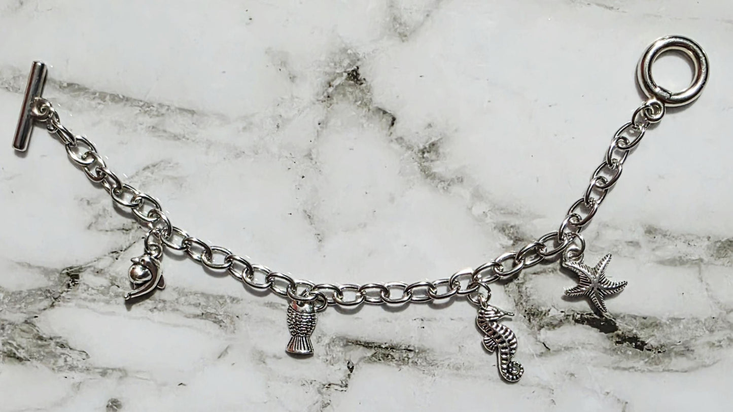 Elegant Silver Sea Bracelet – Sterling Silver Ocean-Inspired Jewelry, Beach Lover Gift for Her, BoutiqueByCheryl