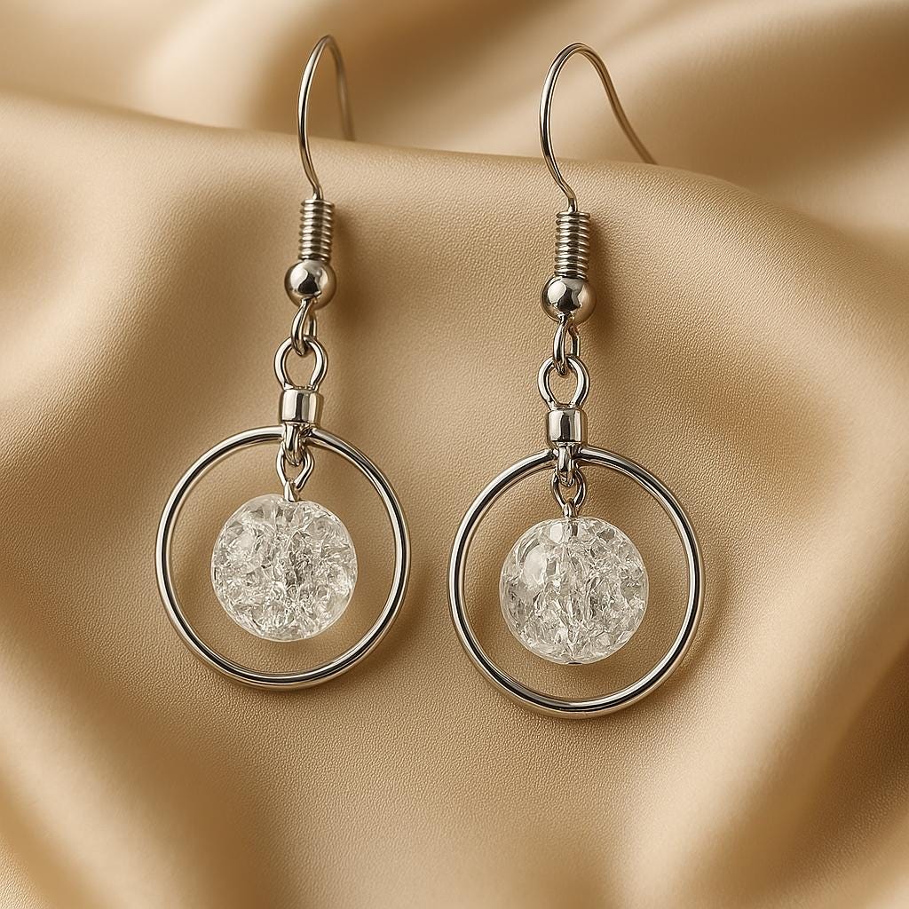 Glass Pendant Earrings – Handmade Dangle Jewelry, Artistic Boho Chic Gift for Her, BoutiqueByCheryl