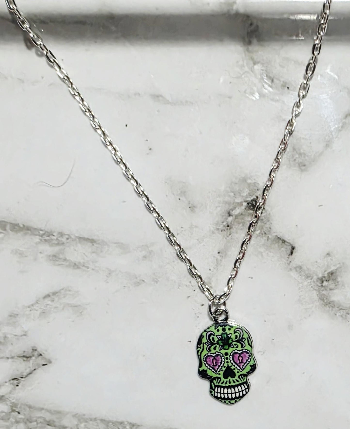 Soul Adorned: Sugar Skull Silver Necklaces